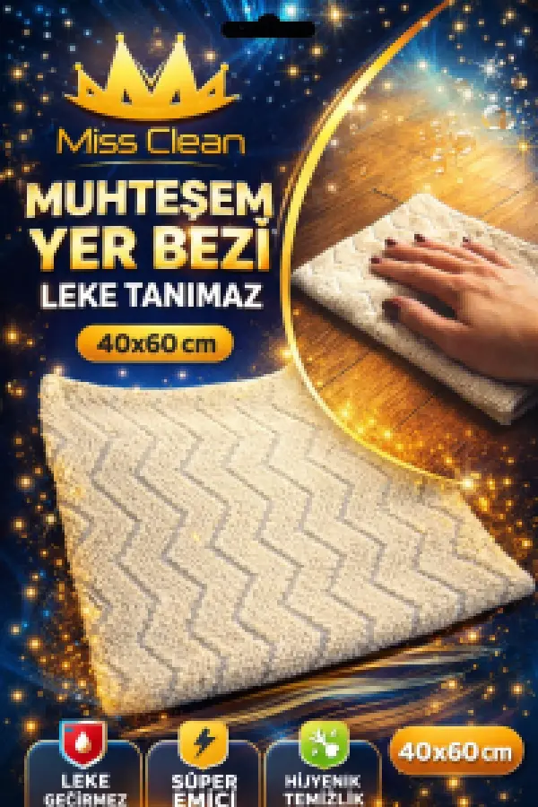 Missclean Leke Tutmaz Yer Bezi ( 40x60 DESENLİ )