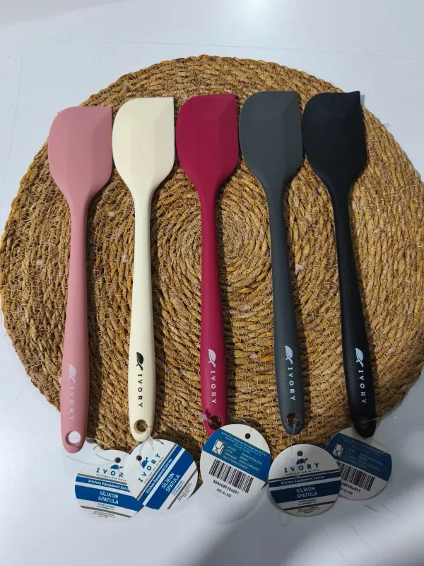 İvory Sıyırma Yan Spatula ( 24 LÜ KUTU ) KARMA RENK