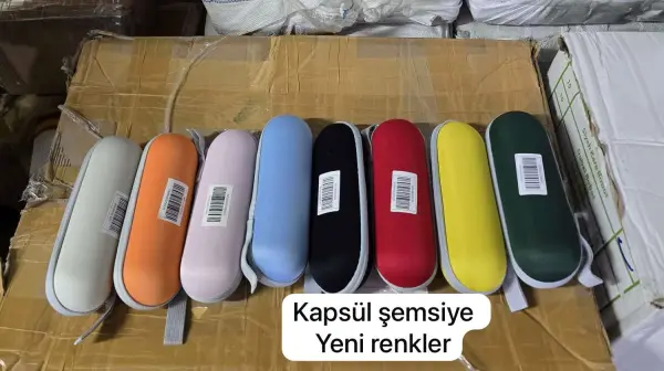 Mini kapsül şemsiye karma renk