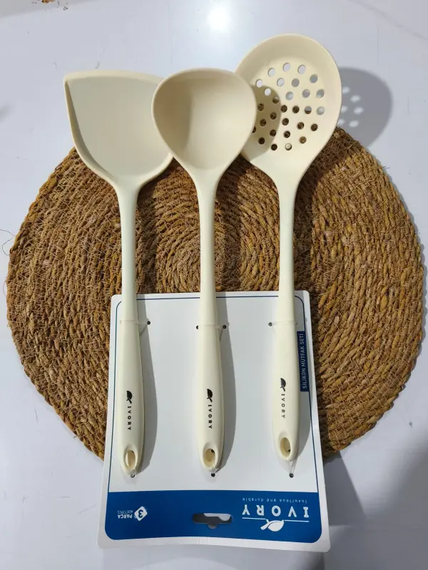 İvory Silikon Mutfak Seti (IVO-SL215) krem