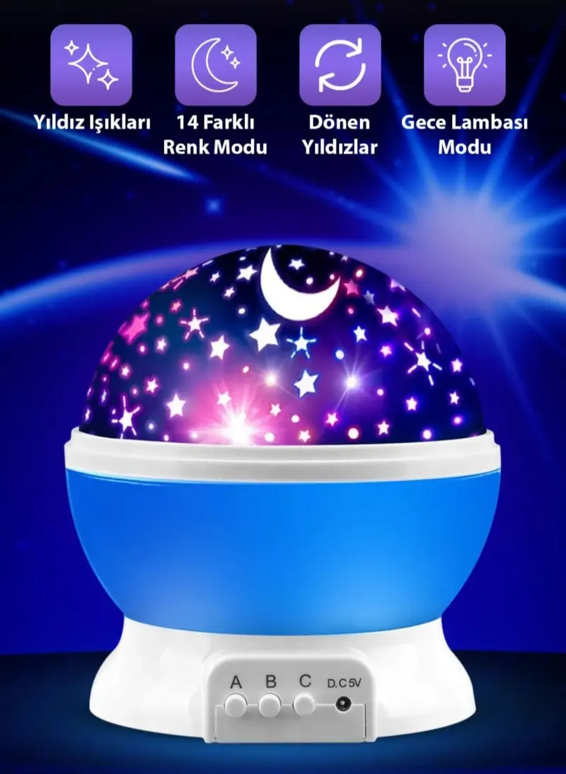 STAR MASTER GECE LAMBASI mavi