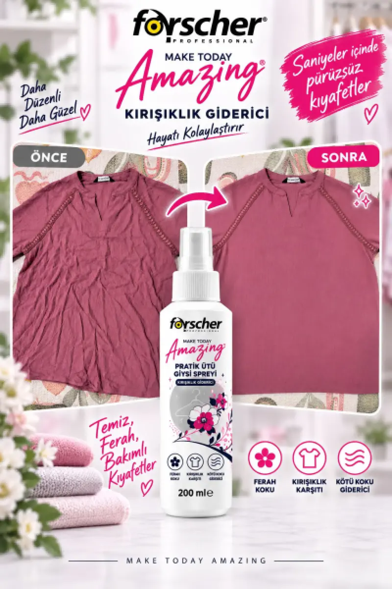 Forscher Pratik Ütü Giysi Spreyi 
