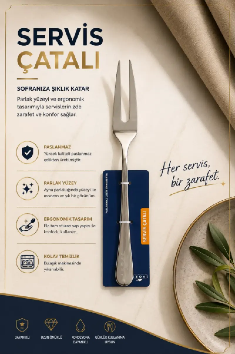 Ivory paslanmaz çelik çatalı (IVO-ME317)