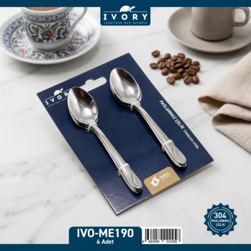 İvory Paslanmaz Çelik Çay Kaşığı ( IVO-ME190 )