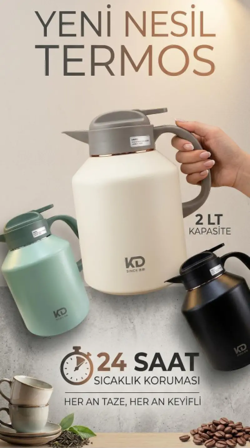 KD CAR PTO 2 LT PASLANMAZ ÇELİK 24 SAAT SICAK 48 SOĞUK KORUMA SAĞLAR