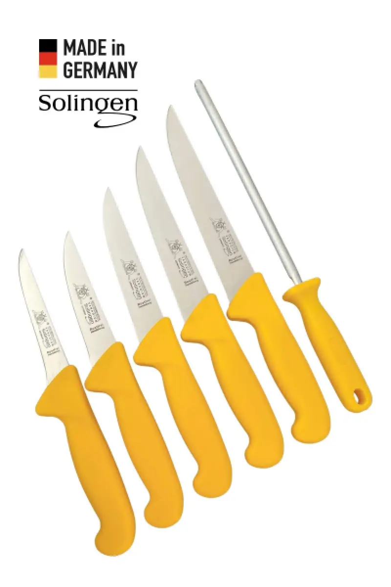 Solingen Max Melchior Çantalı ( 6'lı Kasap Seti ) sarı ve siyah