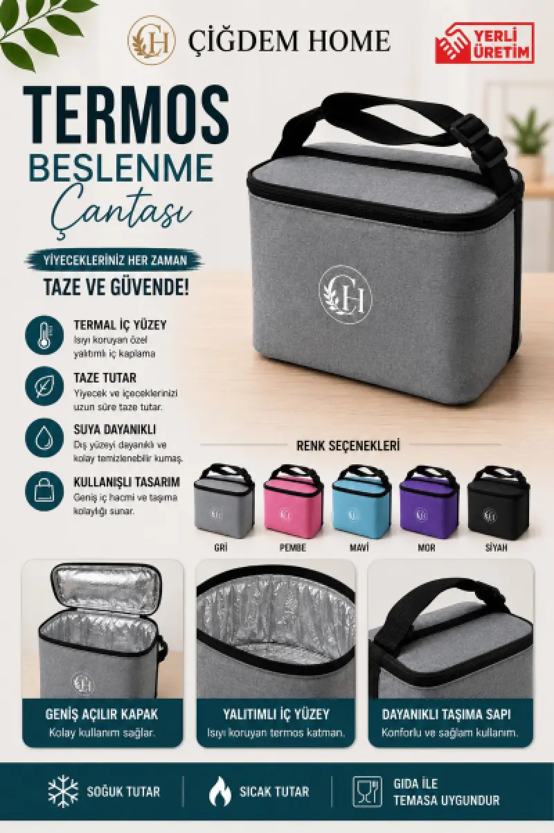 Termos Beslenme Çantası - [Gri]