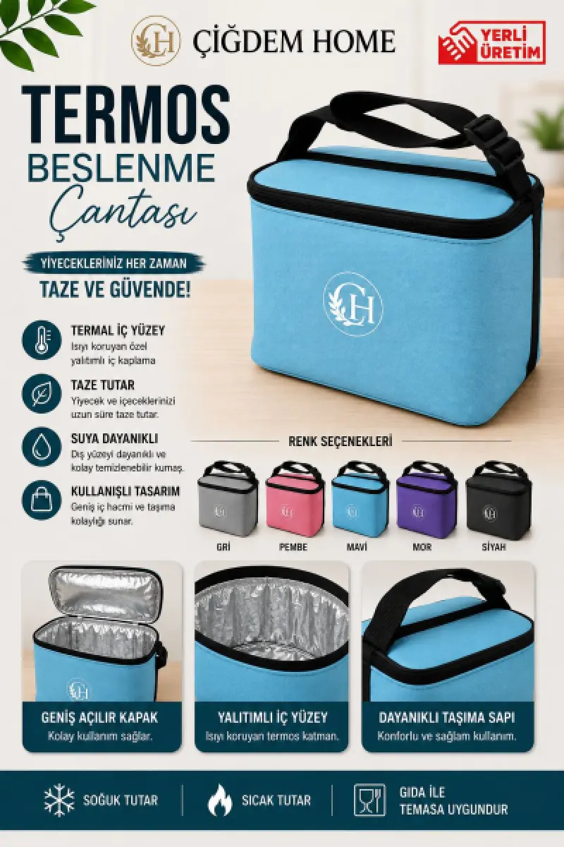 Termos Beslenme Çantası - [Mavi]