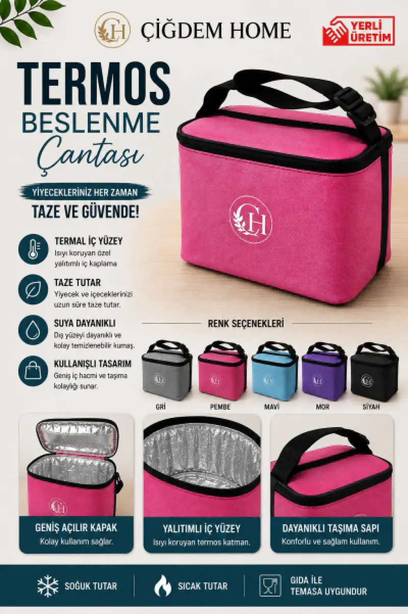 Termos Beslenme Çantası - [Pembe]