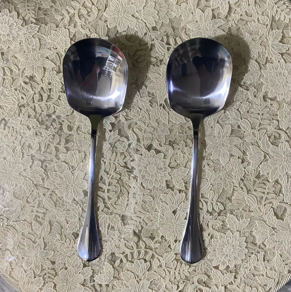 Paslanmaz ( GÜMÜŞ RENK ) Servis Kaşığı KÜÇÜK 21 cm.