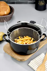 Kahramanlar  Emaye Kızartma Tenceresi 22 cm 3 Parça
