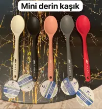 İvory Silikon MİNİ Derin Kaşık - siyah