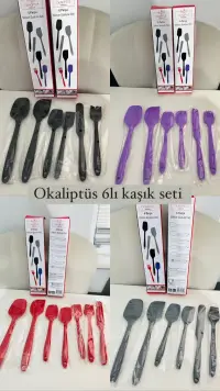OKALİPTUS 6 Lı KAŞIK SETİ gri