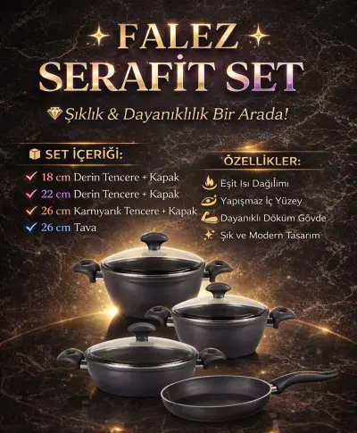 Falez GRANİT SERAFİT 7 PARÇA SET