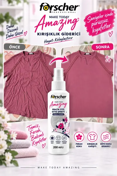 Forscher Pratik Ütü Giysi Spreyi 