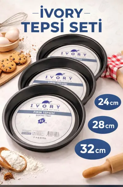Ivory Fırın Tepsisi ( Ölçü 24-28-32 ) (IVO-EKK134 ).