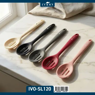 İvory Silikon Süzgeçli Kaşık SL-120 Kırmızı