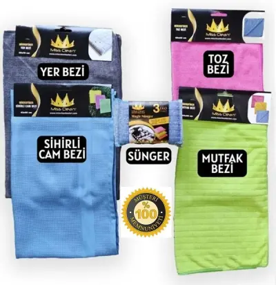 MissClean ( 5'Lİ SET ) Mikrofiber Genel Temizlik SETİ